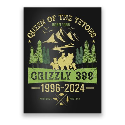 Queen Of The Tetons Grizzly 399 National Park 1996 2024 Poster