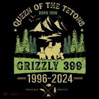 Queen Of The Tetons Grizzly 399 National Park 1996 2024 Visor