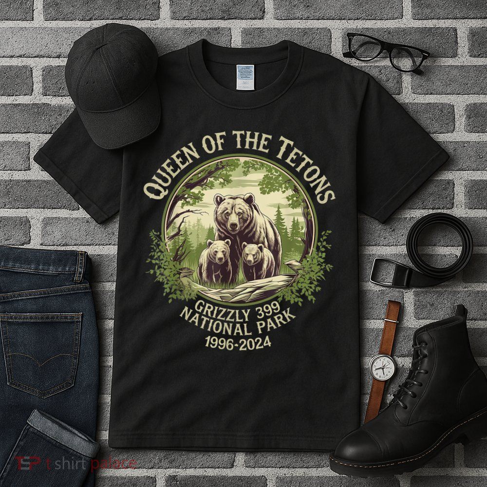 Queen Of The Tetons Grizzly 399 Wildlife Preserve 19962024 Tall T-Shirt