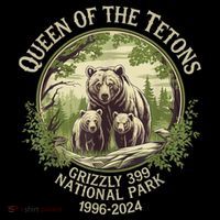 Queen Of The Tetons Grizzly 399 Wildlife Preserve 19962024 Sustainable Bucket Hat