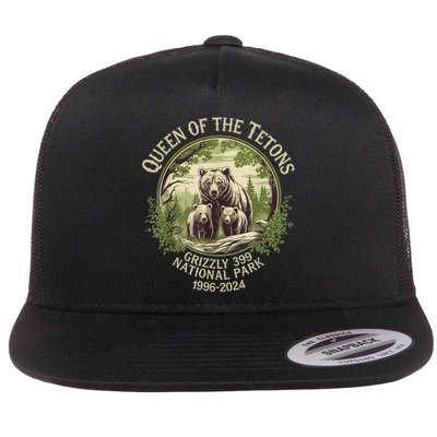 Queen Of The Tetons Grizzly 399 Wildlife Preserve 19962024 Flat Bill Trucker Hat