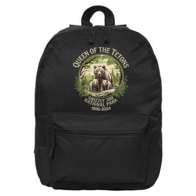 Queen Of The Tetons Grizzly 399 Wildlife Preserve 19962024 16 in Basic Backpack