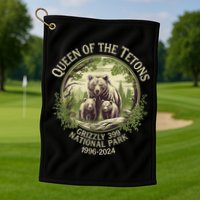 Queen Of The Tetons Grizzly 399 Wildlife Preserve 19962024 Golf Towel