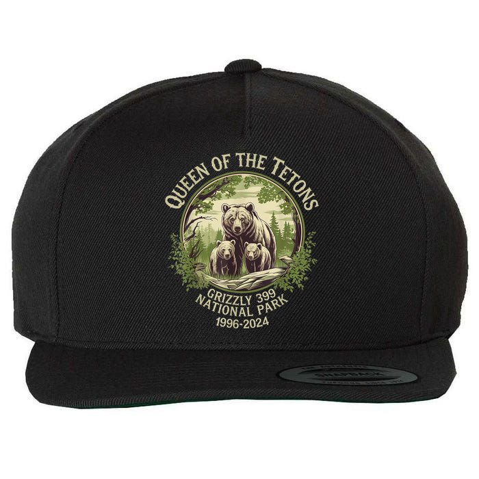 Queen Of The Tetons Grizzly 399 Wildlife Preserve 19962024 Wool Snapback Cap