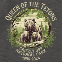 Queen Of The Tetons Grizzly 399 Wildlife Preserve 19962024 Vector Backpack