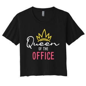 Queen Of The Office Admin Office Administrative Assistant Women's Crop Top Tee