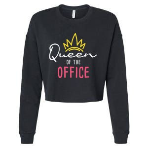 Queen Of The Office Admin Office Administrative Assistant Cropped Pullover Crew