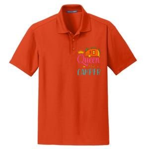 Queen Of The Camper Funny Camping Group Trip Dry Zone Grid Polo