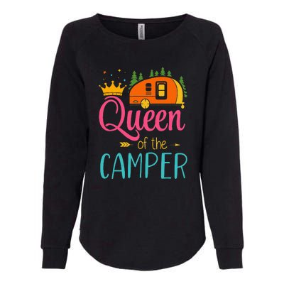 Queen Of The Camper Funny Camping Group Trip Womens California Wash Sweatshirt