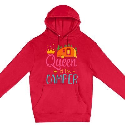 Queen Of The Camper Funny Camping Group Trip Premium Pullover Hoodie