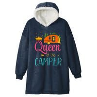 Queen Of The Camper Funny Camping Group Trip Hooded Wearable Blanket