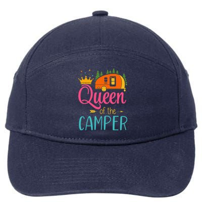 Queen Of The Camper Funny Camping Group Trip 7-Panel Snapback Hat