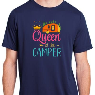 Queen Of The Camper Funny Camping Group Trip Adult ChromaSoft Performance T-Shirt