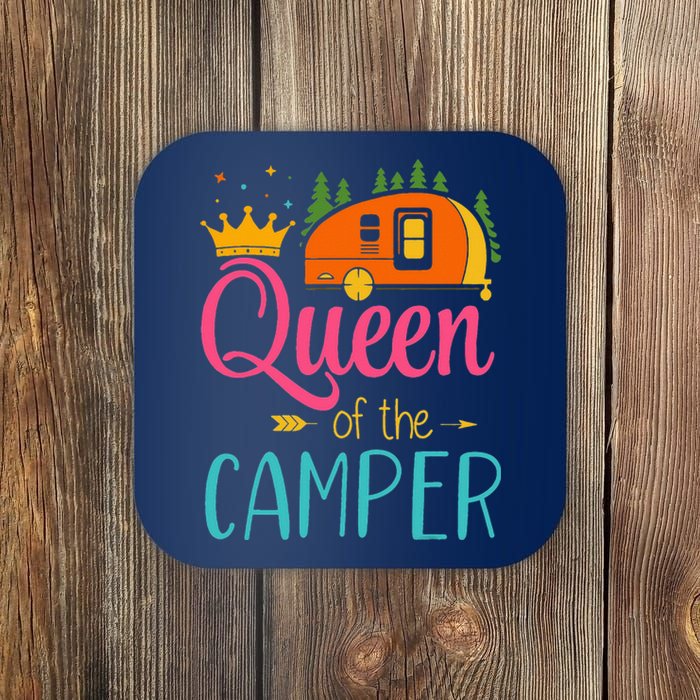 Queen Of The Camper Funny Camping Group Trip Coaster