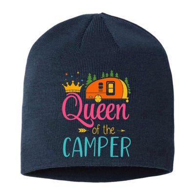 Queen Of The Camper Funny Camping Group Trip Sustainable Beanie