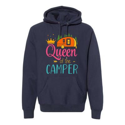 Queen Of The Camper Funny Camping Group Trip Premium Hoodie