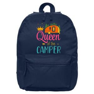 Queen Of The Camper Funny Camping Group Trip 16 in Basic Backpack