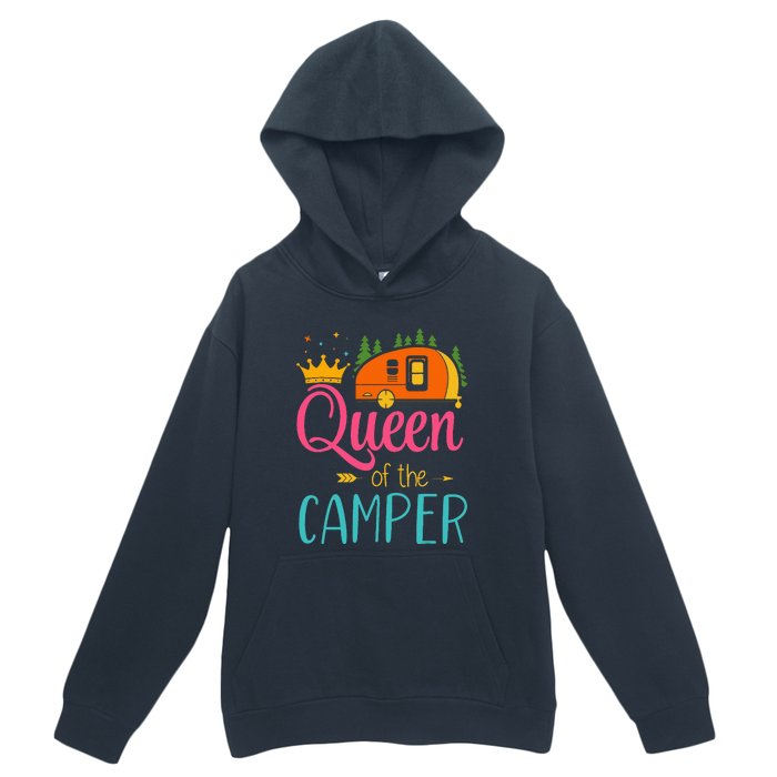 Queen Of The Camper Funny Camping Group Trip Urban Pullover Hoodie