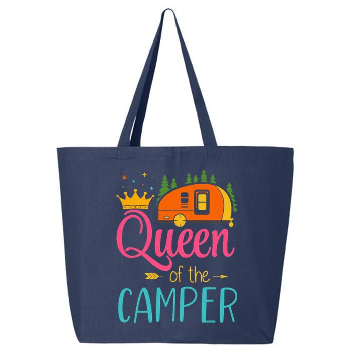 Queen Of The Camper Funny Camping Group Trip 25L Jumbo Tote