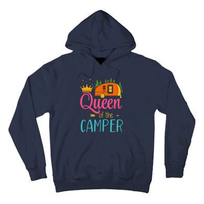 Queen Of The Camper Funny Camping Group Trip Tall Hoodie