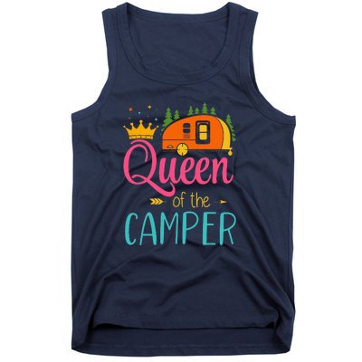 Queen Of The Camper Funny Camping Group Trip Tank Top