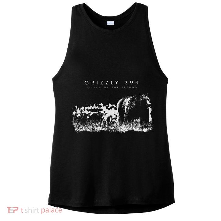 Queen Of The Tetons Grizzly 399 National Park Preserve Ladies PosiCharge Tri-Blend Wicking Tank
