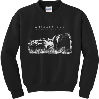 Queen Of The Tetons Grizzly 399 National Park Preserve Kids Sweatshirt