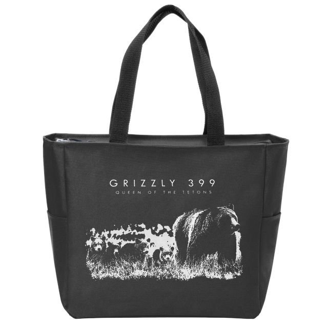 Queen Of The Tetons Grizzly 399 National Park Preserve Zip Tote Bag