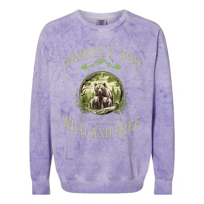 Queen Of The Teton Grizzly 399 Bear Wildlife Forest Preserve Colorblast Crewneck Sweatshirt