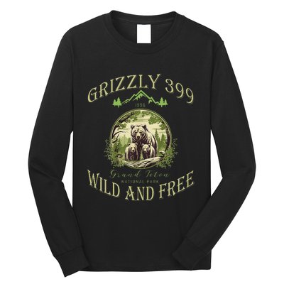 Queen Of The Teton Grizzly 399 Bear Wildlife Forest Preserve Long Sleeve Shirt