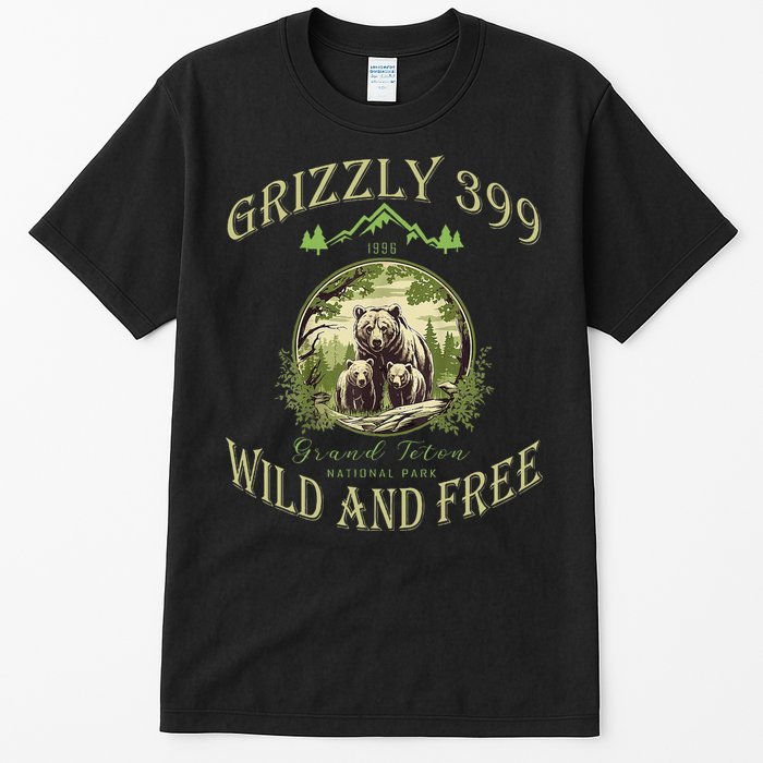 Queen Of The Teton Grizzly 399 Bear Wildlife Forest Preserve Tall T-Shirt