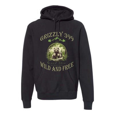 Queen Of The Teton Grizzly 399 Bear Wildlife Forest Preserve Premium Hoodie