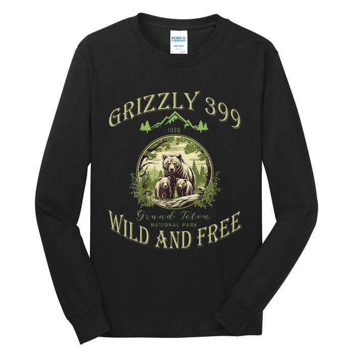 Queen Of The Teton Grizzly 399 Bear Wildlife Forest Preserve Tall Long Sleeve T-Shirt