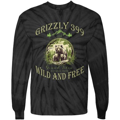 Queen Of The Teton Grizzly 399 Bear Wildlife Forest Preserve Tie-Dye Long Sleeve Shirt