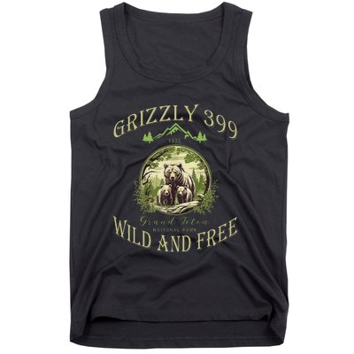 Queen Of The Teton Grizzly 399 Bear Wildlife Forest Preserve Tank Top