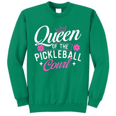 Queen Of The Pickleball Court Gift Ideas For Pickleball Fans Girl Sweatshirt