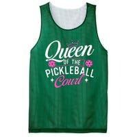 Queen Of The Pickleball Court Gift Ideas For Pickleball Fans Girl Mesh Reversible Basketball Jersey Tank