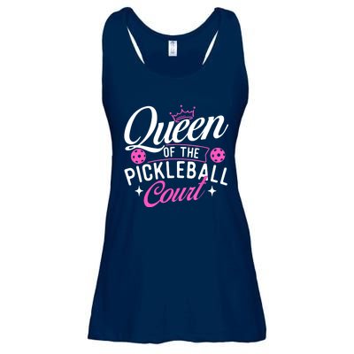 Queen Of The Pickleball Court Gift Ideas For Pickleball Fans Girl Ladies Essential Flowy Tank