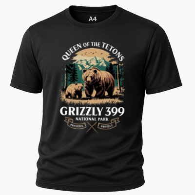 Queen Of The Tetons Grizzly 399 National Park Bear Performance Shirt