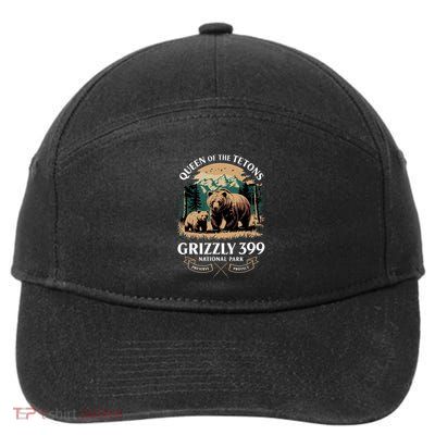 Queen Of The Tetons Grizzly 399 National Park Bear 7-Panel Snapback Hat