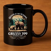 Queen Of The Tetons Grizzly 399 National Park Bear 11oz C Handle Ceramic Mug