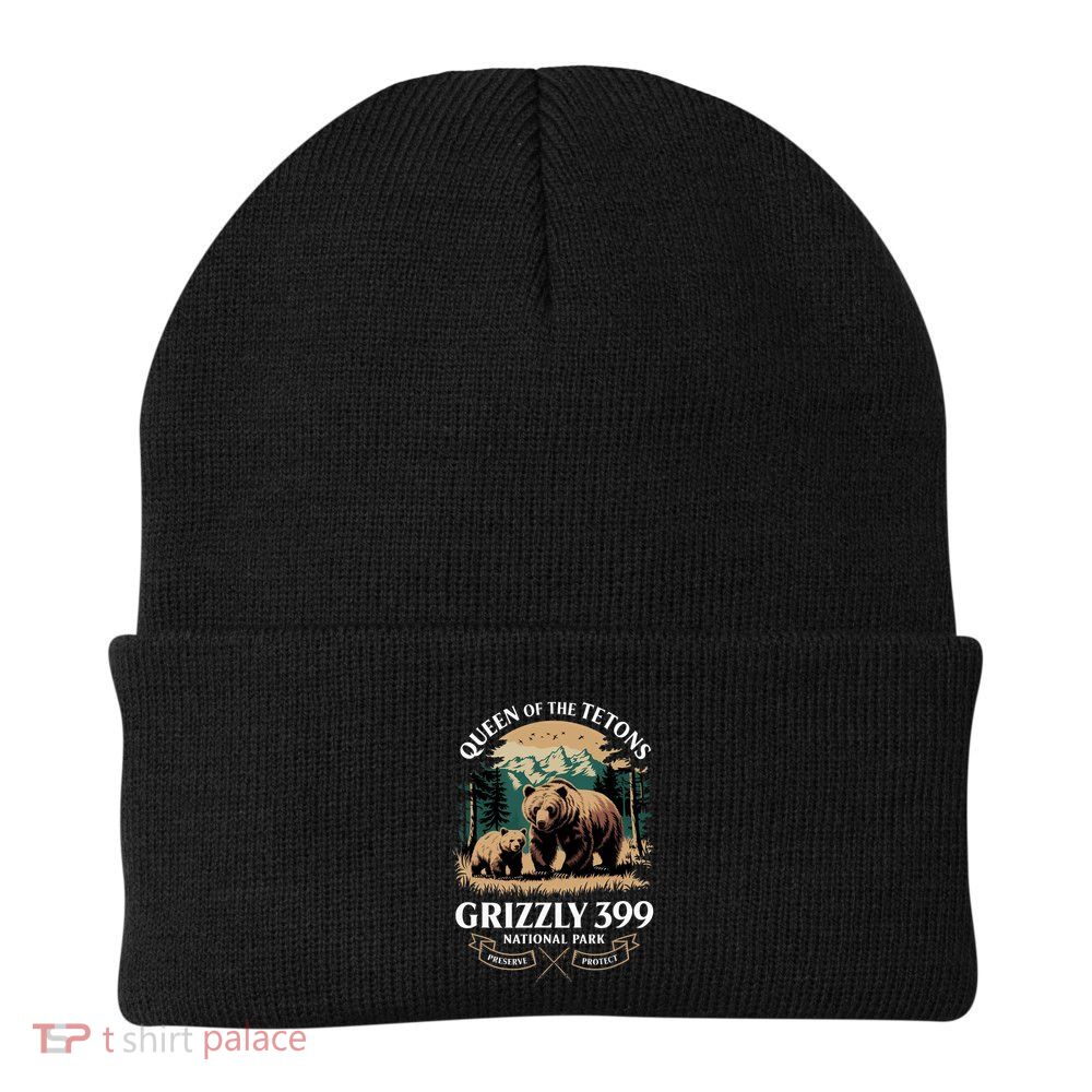 Queen Of The Tetons Grizzly 399 National Park Bear Beanie