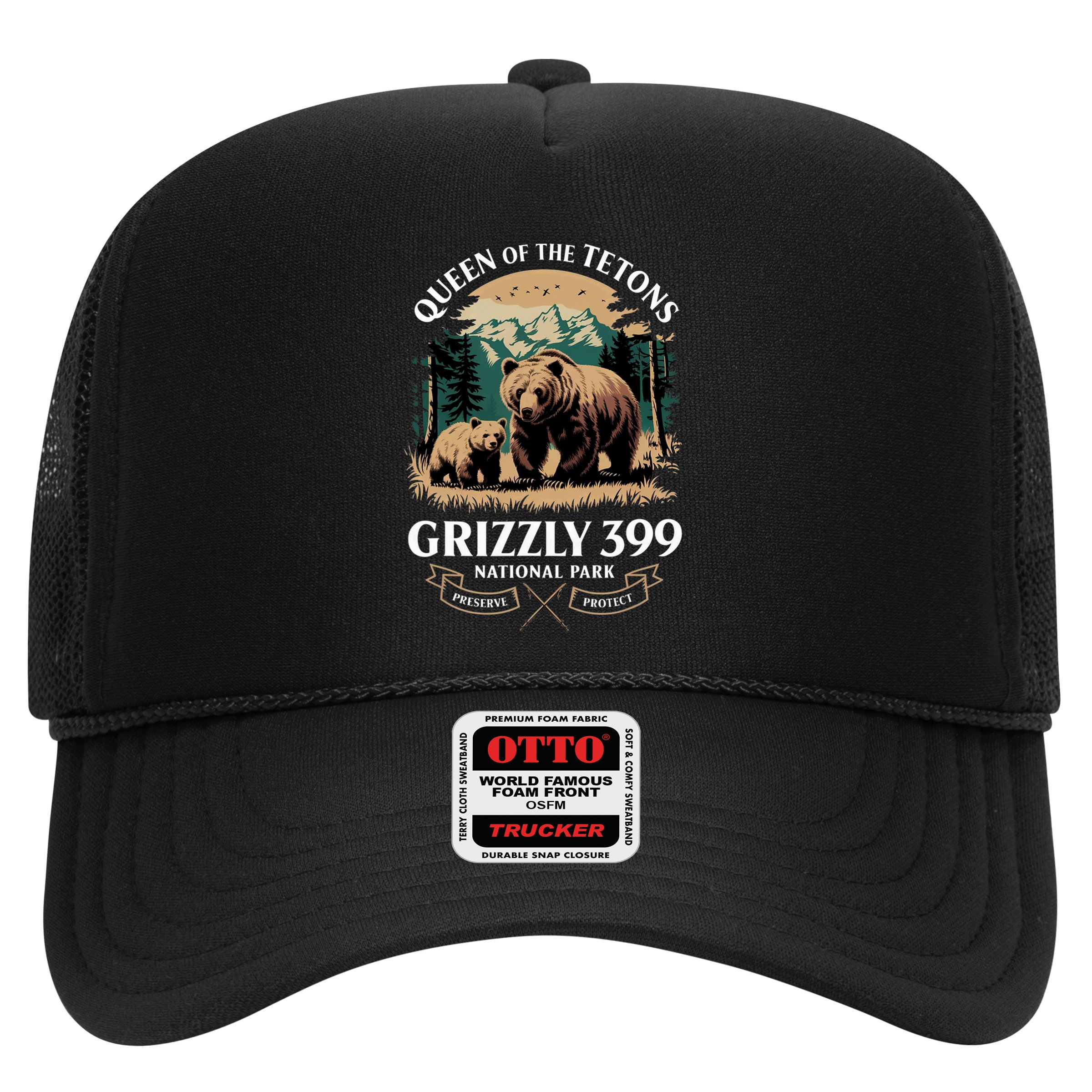 Queen Of The Tetons Grizzly 399 National Park Bear Hat