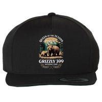 Queen Of The Tetons Grizzly 399 National Park Bear Wool Snapback Cap