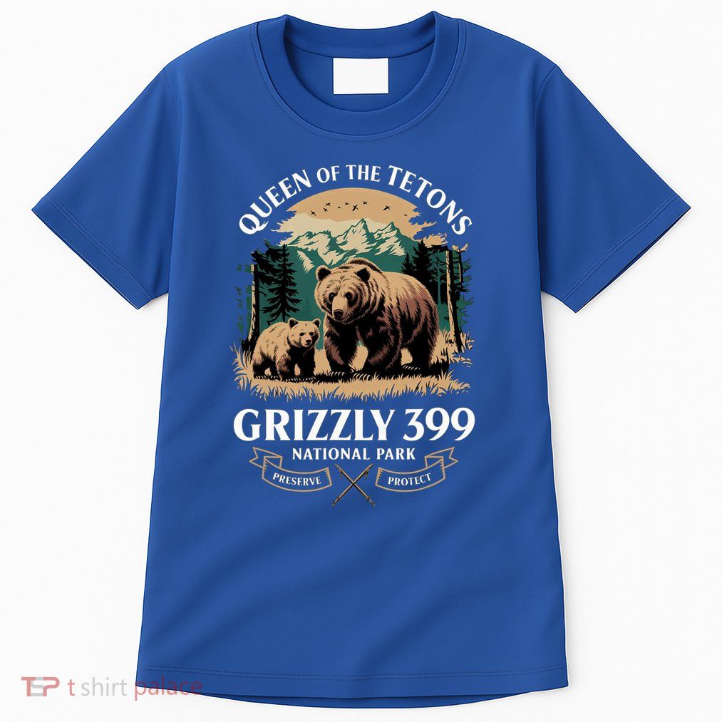 Queen Of The Tetons Grizzly 399 National Park Bear Tall T-Shirt