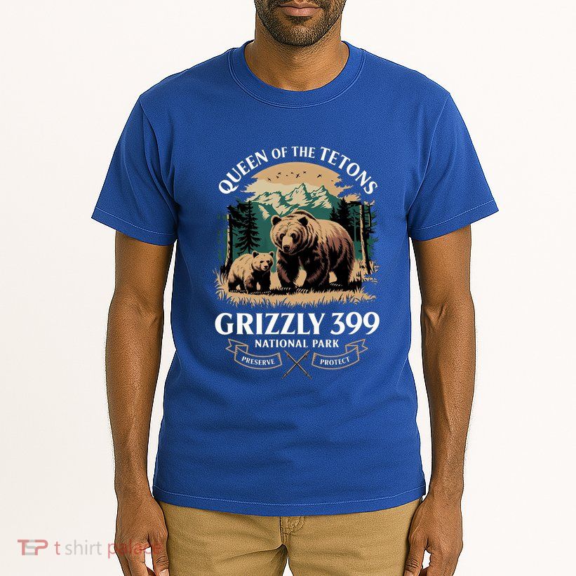 Queen Of The Tetons Grizzly 399 National Park Bear Tall T-Shirt