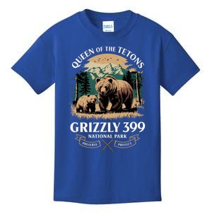 Queen Of The Tetons Grizzly 399 National Park Bear Kids T-Shirt