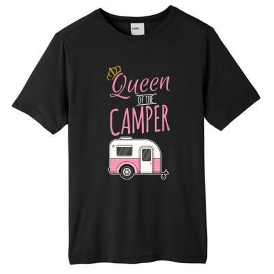 Queen Of The Camper Camping Mom Camp Outdoors Lover Funny Gift Tall Fusion ChromaSoft Performance T-Shirt