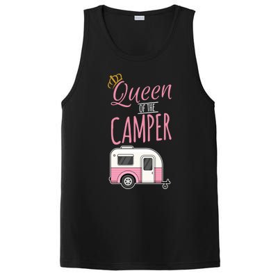 Queen Of The Camper Camping Mom Camp Outdoors Lover Funny Gift PosiCharge Competitor Tank