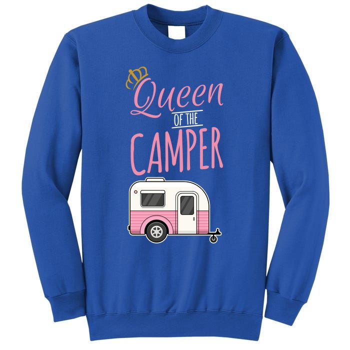 Queen Of The Camper Camping Mom Camp Outdoors Lover Funny Gift Sweatshirt